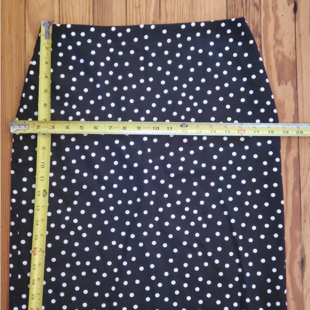Elliot London Women’s Black White Polka Dot Straight Cotton Lycra Stretchy Skirt - Picture 7 of 7